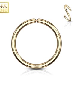 14kt goud buigbare ring 0.8x6mm