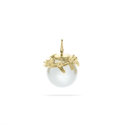 Gisser Jewels - Hanger VGP032 - 14k geelgoud - met bloemen en zirconia stenen -