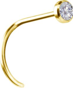 18 Karaat Goud Nosestud - Swarovski Diamant