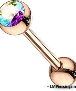 Piercing rose gold plated multi kleur - LMPiercings