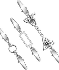 Allecto Plus - 3 stuks Decoratieve Cardiganclips voor Vrouwen - Broche voor Truien en Vesten - Zilver - Vintage Stijl - Metalen Clips - Ideaal voor Gebreide Jassen en Sjaals