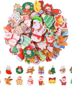 Allecto Premium - 65-delige Kerstmis Broche Pins Set - Leuke Esthetische Kerst Badges - Kawaii Rugzak Pins - Kerstman, Sneeuwpop, Konijn, Rendier, Beer - Cartoon Broche Pin voor Rugzak Tas Jas Hoeden - Feestelijke Kerst Decoratie en Accessoires