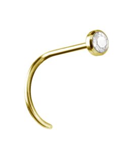 18 Karaat Goud Nosestud - Swarovski Zirkonia