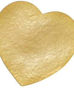 Broche Gehamerd Hart - Gouden Messing - Elegant Accessoire