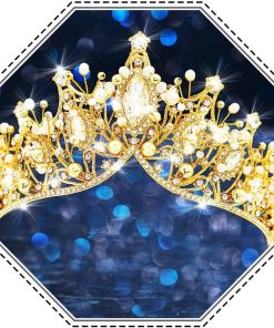 Allecto Plus - Kroon en tiara met strass voor bruid - kristallen tiara - barok haarband voor dames - bruidssieraden - chique accessoires