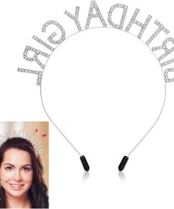 Allecto Plus - Verjaardagskroon Meisjes Hoofdband Zilver - Prinses Koningin Tiara voor Verjaardagsfeesten
