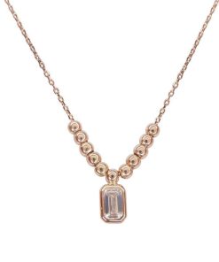 Rose gouden zirkonia hanger