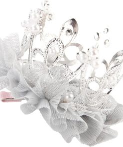 Haarspelden kroon meisjes prinsessen tule - Zilverkleurig - Accessoires voor kinderen