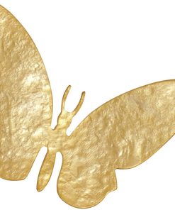 Gehamerde Vlinder Broche - Gouden Messing - Uniek Design