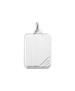 zilver gerhodineerd graveerhanger gediamanteerd 1329804