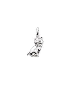 zilver gerhodineerd hanger poes 1329604