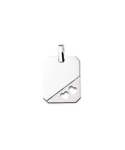 zilver gerhodineerd graveerhanger gestanste hartjes 1329818