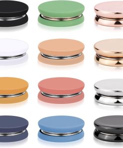 Allecto Plus - 12 Stuks Magnetische Hijab Pins Sterke Magneten Multifunctionele Kleurrijke Magnetische Sjaalsluiting - Pinloze Broche - Knopen voor Vrouwenkleding Jurk (Mat + Plating)