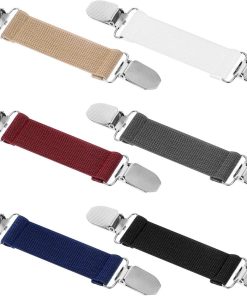 Allecto Plus - 6-delige set kleding clips voor vrouwen - Retro design - Taille strakker en broche clip - Roestvrij staal - Verstelbaar - 4 kleuren