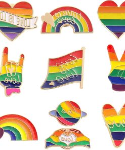 Allecto Plus - Pride Pins LGBTQ Accessoires - Set van 10 Stuks - Regenboog Emaille Pins - Decoratie voor Kleding, Tassen en Hoeden