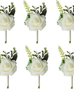 JGS Premium - Bruiloft bloemen stekers set voor mannen en vrouwen - corsage broche - pak decoratie - 6 stuks