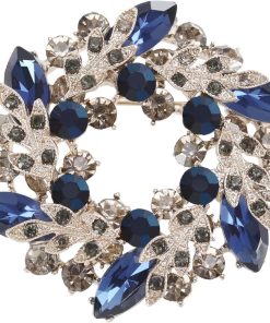 Kristallen Bloem Broche Bauhinia Krans - Mode Strass Accessoires voor Vrouwen - Bruiloft Lady Metalen - Aluminium - 5.1x5cm