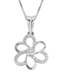 Orphelia HD-4182 - Hanger - Witgoud 18 Karaat - Diamant 0.14 ct