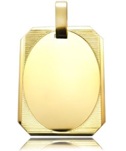 Juwelier Zwartevalk 14 karaat gouden plaat hanger - 14.194