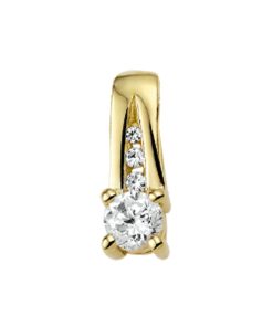 The Jewelry Collection Hanger Zirkonia 4,0 mm - Goud