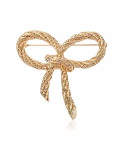 Elegante Twisted Bow Broche - Sieraden voor Vrouwen en Meisjes - Geschenkidee