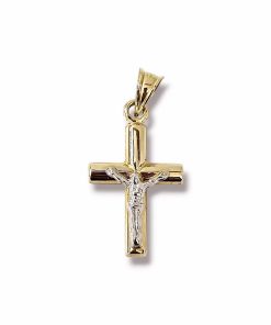 Gouden Kruis Hanger Corpus 28 mm 14 mm 14 karaats