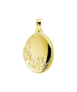 The Jewelry Collection Medaillon Gravure - Geelgoud (14 Krt.)