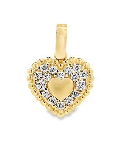 Juwelier Zwartevalk 14 karaat gouden hart hanger - 14.305