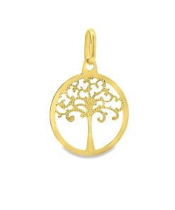 Juwelier Zwartevalk 14 karaat gouden levensboom hanger - 14.307