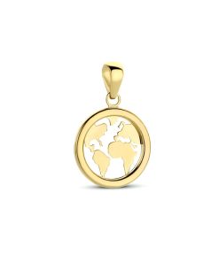 14K geelgoud hanger wereldbol 4028296