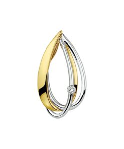 The Jewelry Collection Hanger Diamant 0.04ct H Si - Bicolor Goud