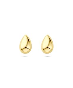 Lev sieraden oorknoppen druppel 8 mm 14 karaat Geelgouden oorknoppen uitgevoerd in de vrom van een druppel.