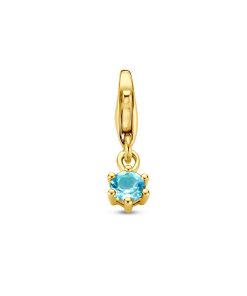 Slotbedel Met Geboortesteen 14K Geelgoud