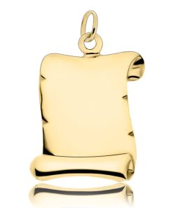 Juwelier Zwartevalk 14 karaat gouden perkamentrol hanger - 14.801.007