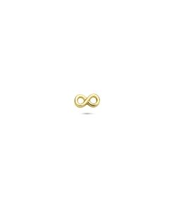 Lev sieraden14 karaat Geelgouden Labret 1.0 x 8 mm met infinity 2,5 mm - Gold - Piercing - labret piercing - neuspiercing staafje - tragus piercing - Monroe piercing- Oorpiercing