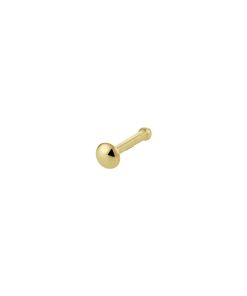 lev Sieraden 14 Karaat geelgoud neus piercing met half bol 2.5 mm