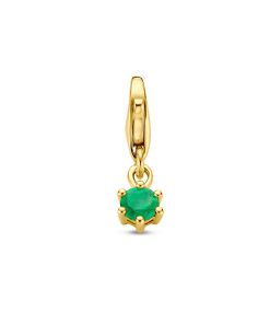 Slotbedel Met Geboortesteen 14K Geelgoud