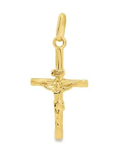 Juwelier Zwartevalk 14 karaat gouden kruis met Jezus - 14.310