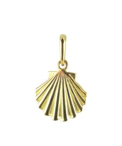 Silventi 9NBSAM-G190102 Gouden Hangertje - Schelp - 9,2 x 9,3 mm - 14 Karaat - Bedel - Goud