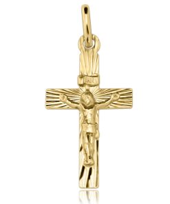 Juwelier Zwartevalk 14 karaat gouden kruis met Jezus hanger - 14.801.016