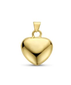 Cadeau voor haar New Bling 9NBG-0449 Gouden Hangertje - Dames - Hartje - Bedel - 7 mm - 14 Karaat - Goud