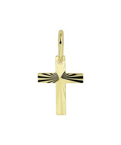 14K geelgoud hanger kruis massief 4028291
