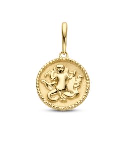 New Bling 9NBG-0282 Gouden Sterrenbeeld - Maagd - 10 mm Doorsnee - 14 karaat - Goud