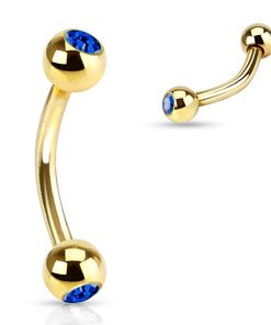 Piercing steentje blauw - LMPiercings