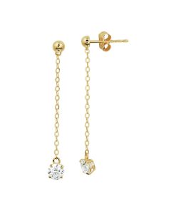 Geelgouden Oorhangers zirkonia 4019383