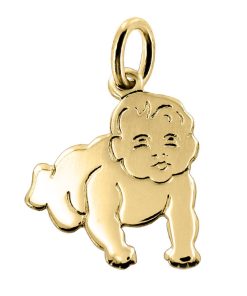 Juwelier Zwartevalk 14 karaat gouden baby hanger - 14.181/14K