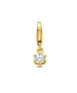 Slotbedel Met Geboortesteen 14K Geelgoud