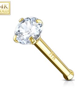 14K Goud Jewelled Neuspiercing 3mm steentje - LMPiercings