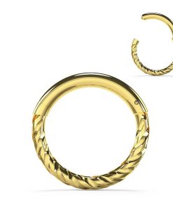 14 Karaat Massief Gouden Neus Ring - Twisted Touw