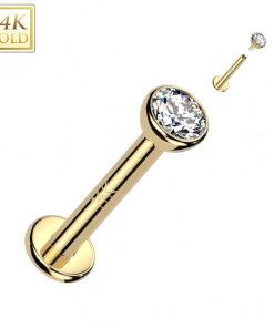 14kt. piercing 3mm top 8mm - LMPiercings